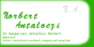 norbert antaloczi business card